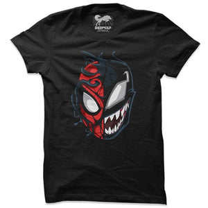 Spider-Man Venom Split - Marvel Official T-Shirt. -Redwolf - India - www.superherotoystore.com