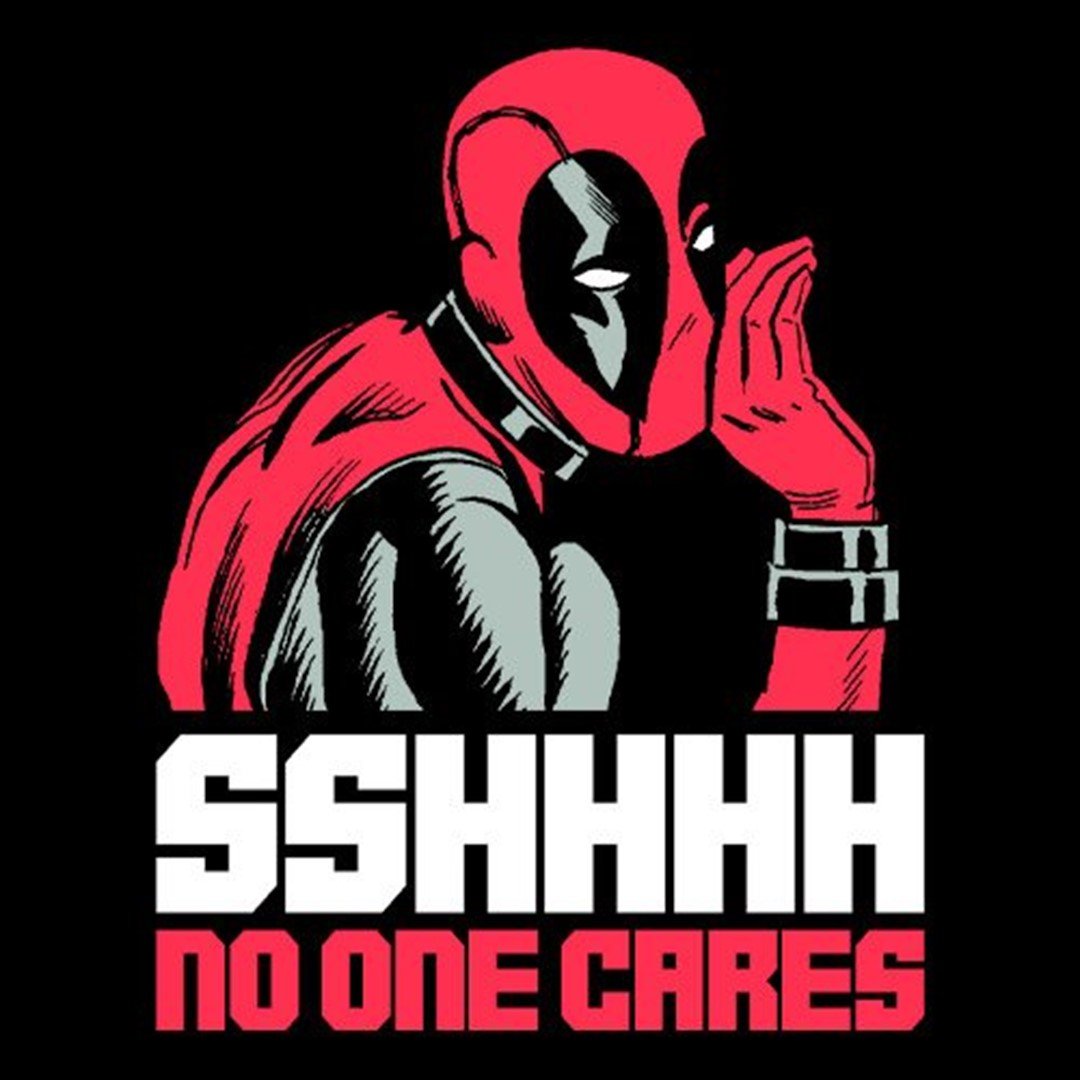 Marvel Comics No One Cares T-Shirt. -Redwolf - India - www.superherotoystore.com