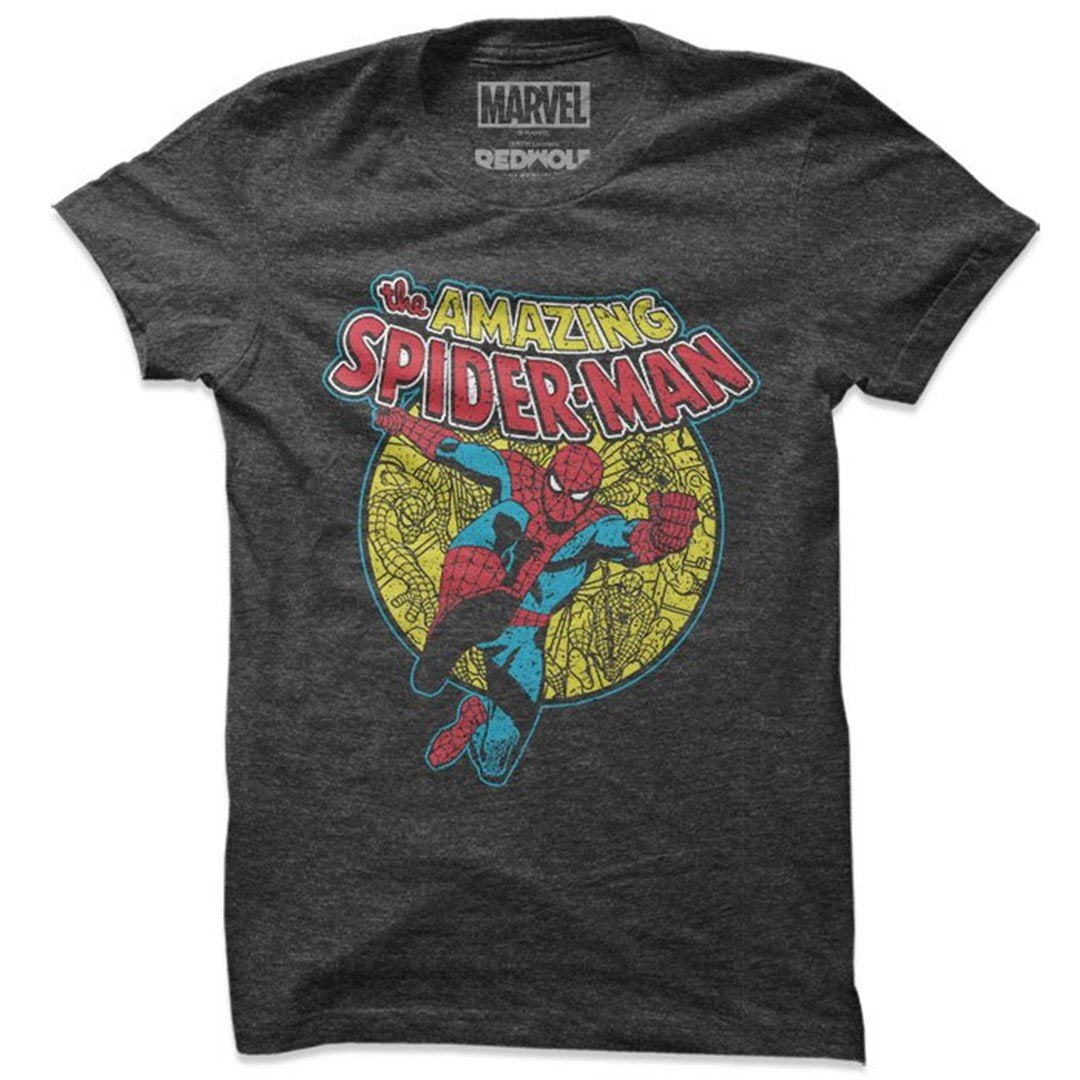 Marvel Comics Spider-Man Vintage T-Shirt. -Redwolf - India - www.superherotoystore.com