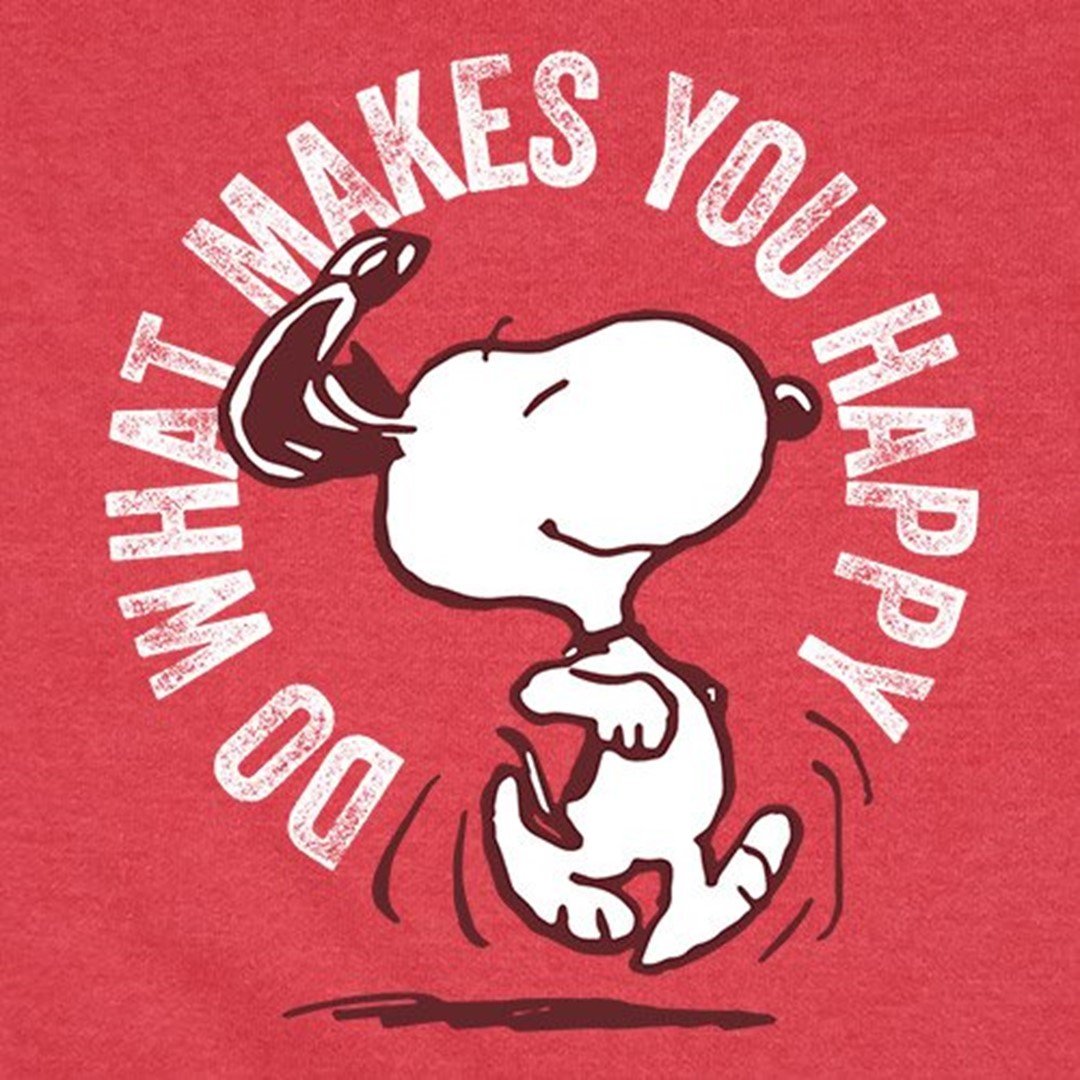 Peanuts - Do What Makes You Happy T-Shirt. -Redwolf - India - www.superherotoystore.com