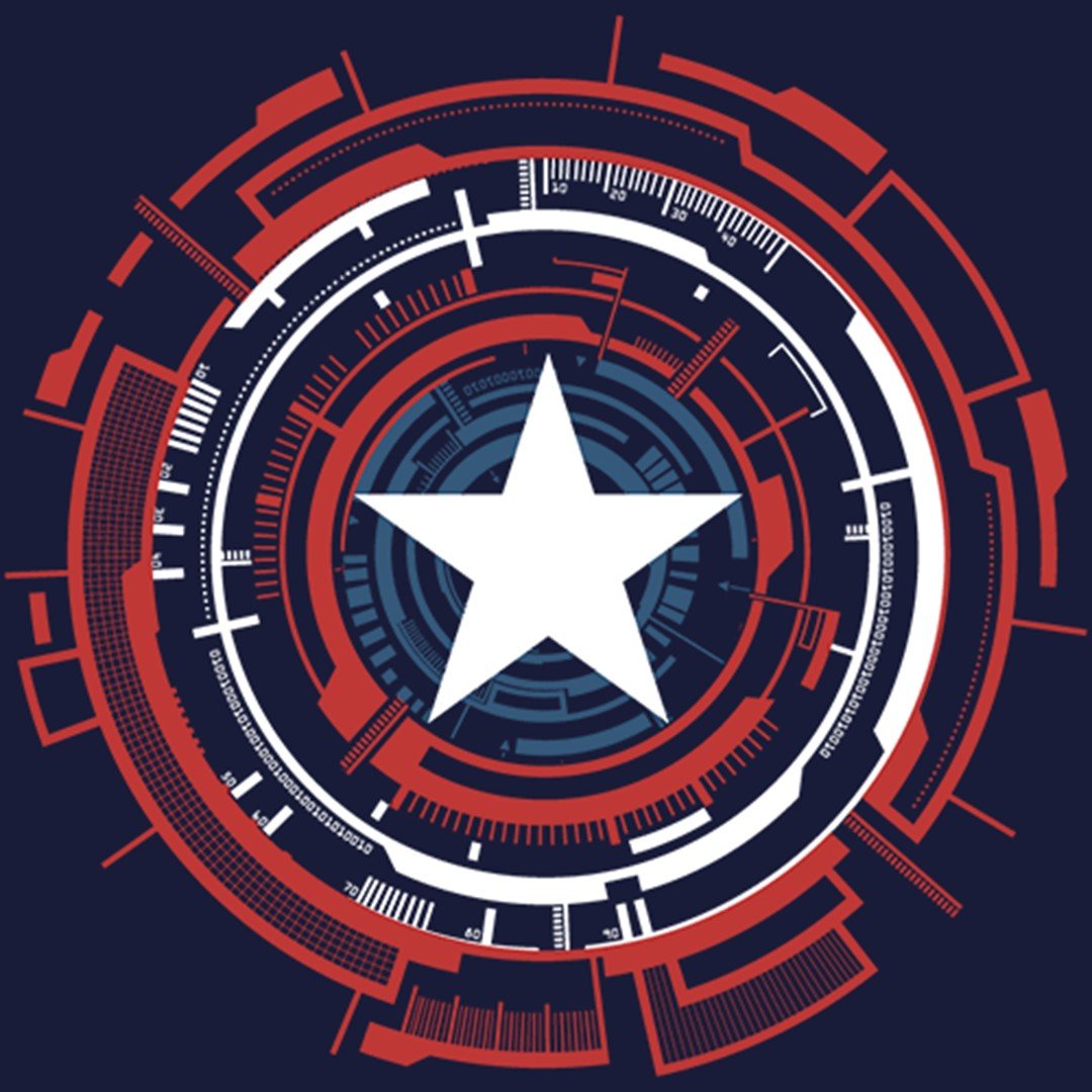 Marvel Comics - Captain America: Mechanical Shield T-Shirt. -Redwolf - India - www.superherotoystore.com