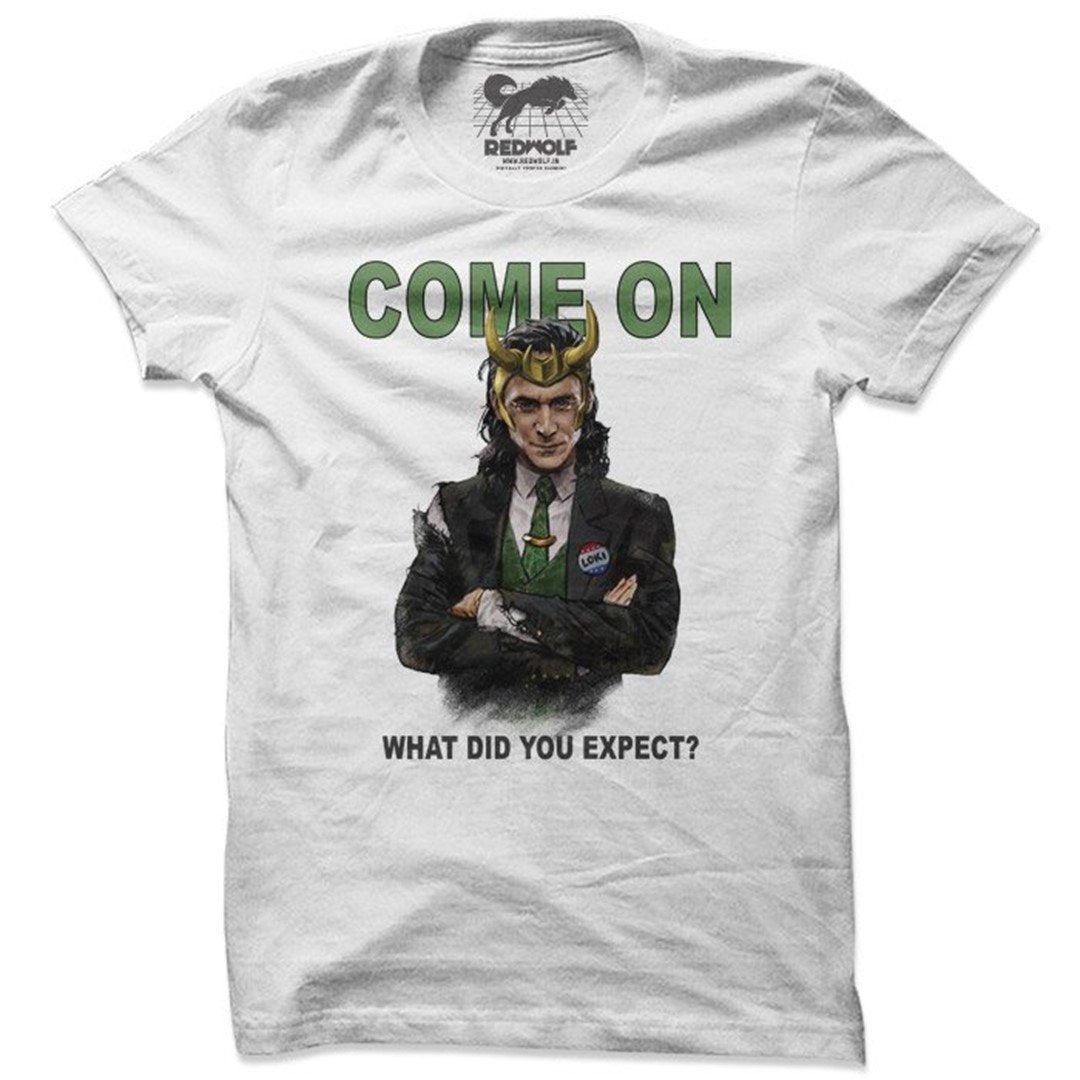 Loki: Come On - Marvel Official T-Shirt. -Redwolf - India - www.superherotoystore.com