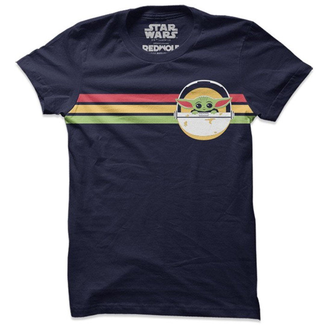 Star Wars The Mandalorian - The Child: Retro Stripes T-Shirt. -Redwolf - India - www.superherotoystore.com