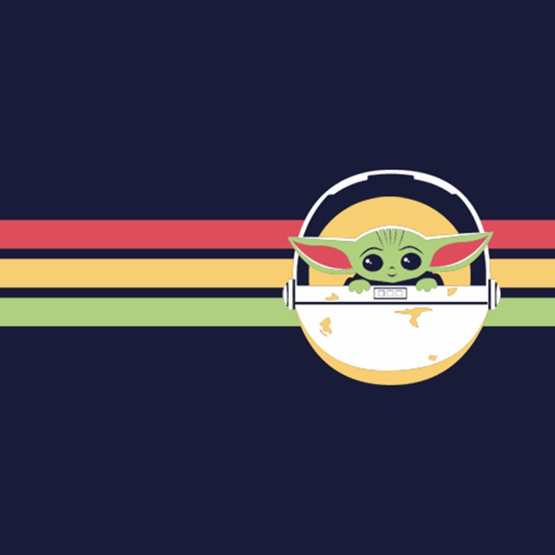 Star Wars The Mandalorian - The Child: Retro Stripes T-Shirt. -Redwolf - India - www.superherotoystore.com