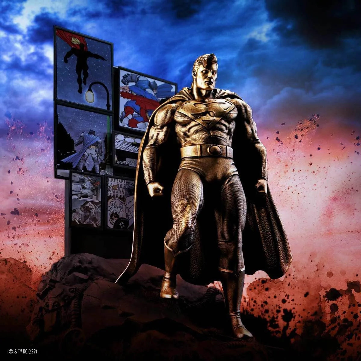 Superman The Dark Knight Returns Limited Edition Gild Figurine by Royal Selangor -Royal Selangor - India - www.superherotoystore.com