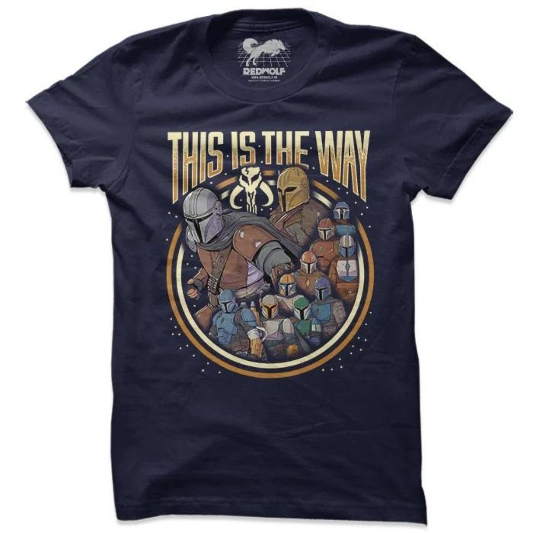 Star Wars The Mandalorian Group Official T-Shirt -Redwolf - India - www.superherotoystore.com