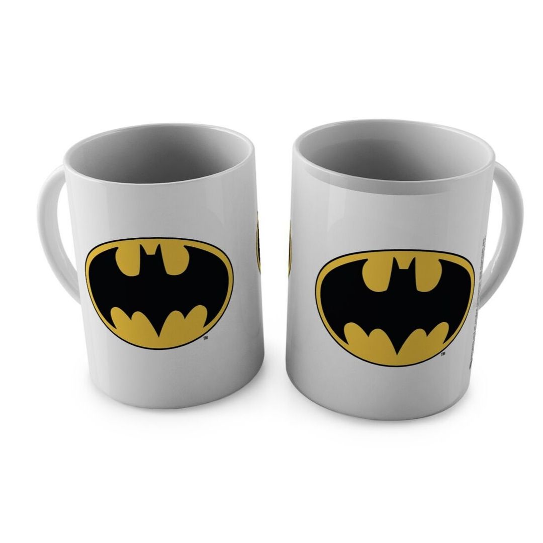 DC Comics Batman Classic Logo White Mug -Happy Giftmart - India - www.superherotoystore.com