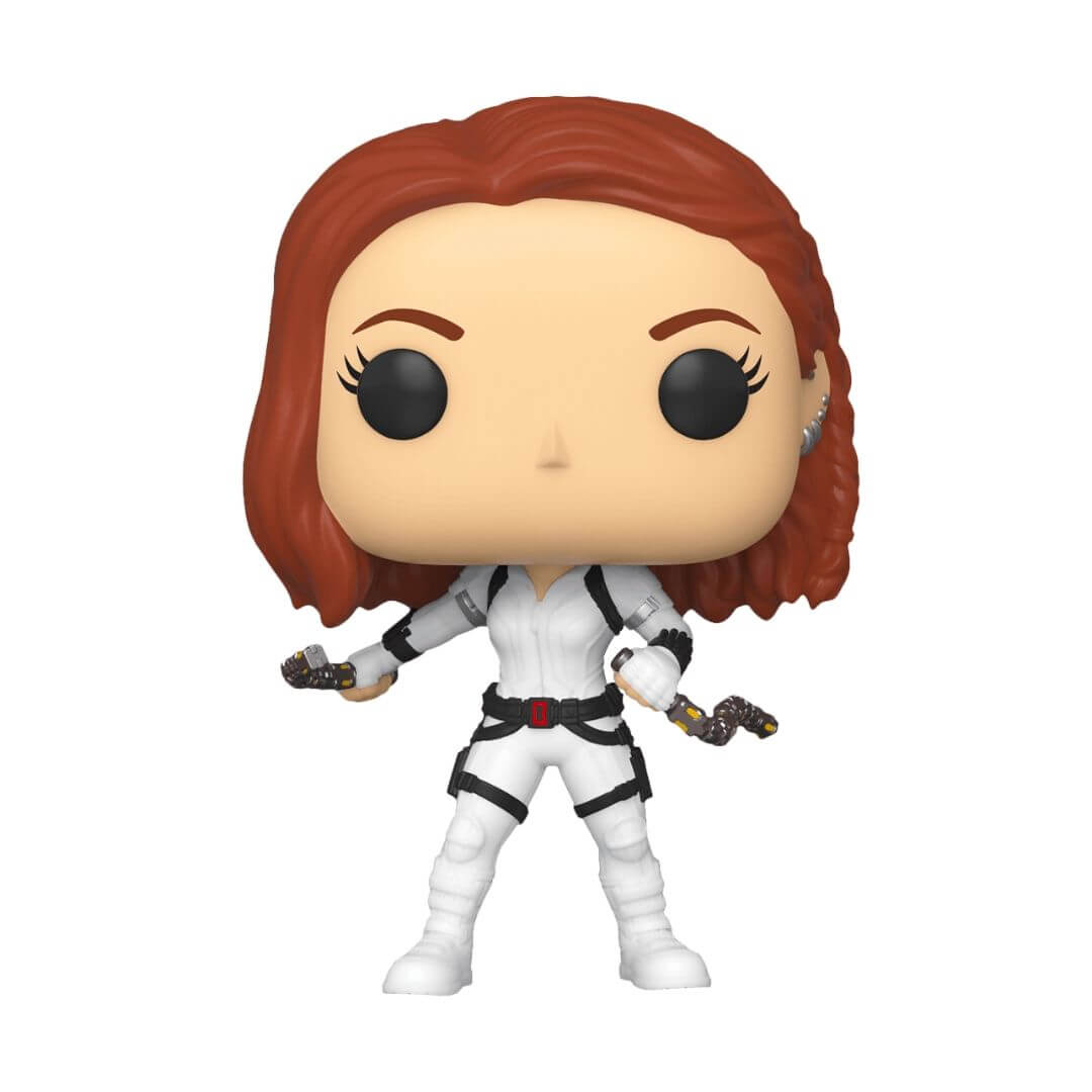 Black Widow Movie: White Suit Black Widow Pop! Vinyl Bobble-Head by Funko -Funko - India - www.superherotoystore.com