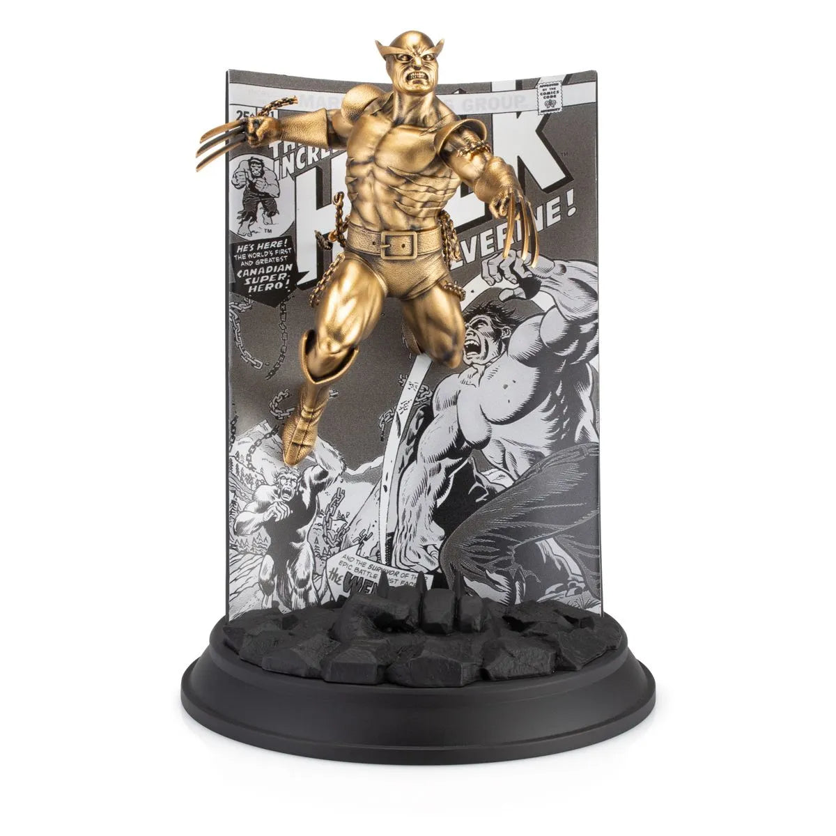 Wolverine The Incredible Hulk Volume 1 #181 Limited Edition Gilt Statue by Royal Selangor -Royal Selangor - India - www.superherotoystore.com