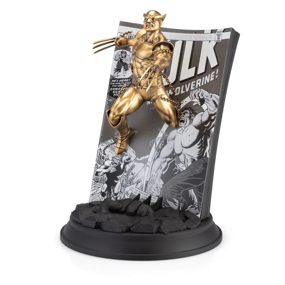 Wolverine The Incredible Hulk Volume 1 #181 Limited Edition Gilt Statue by Royal Selangor -Royal Selangor - India - www.superherotoystore.com