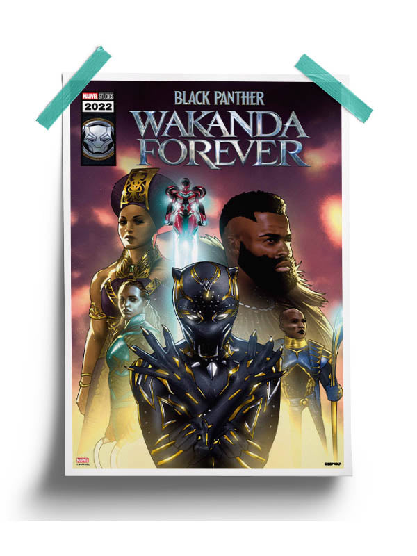 Black Panther Comic Cover Poster -Redwolf - India - www.superherotoystore.com