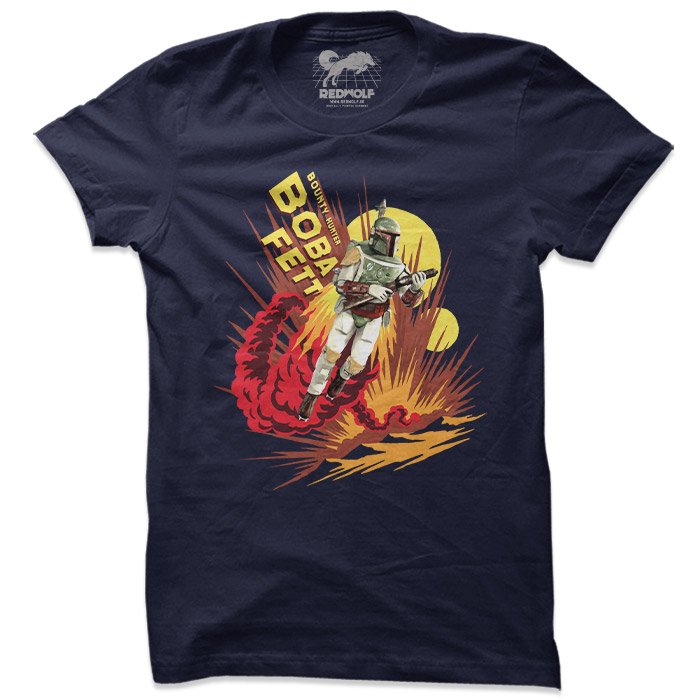 Star Wars: Explosion Boba Fett T-Shirt -Redwolf - India - www.superherotoystore.com