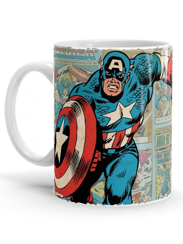 Captain America Retro Comic Mug -Redwolf - India - www.superherotoystore.com