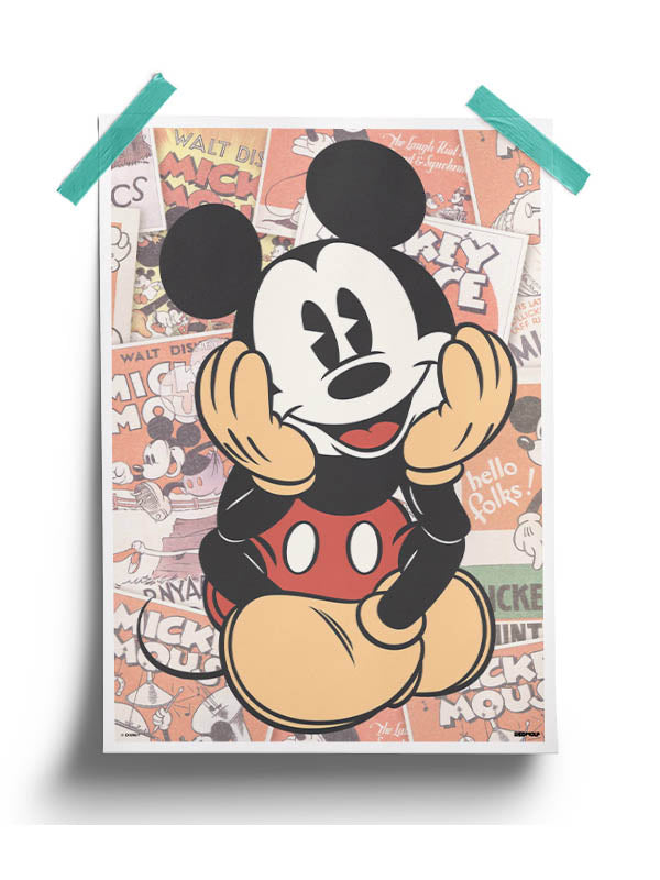 Classic Mickey Poster -Redwolf - India - www.superherotoystore.com