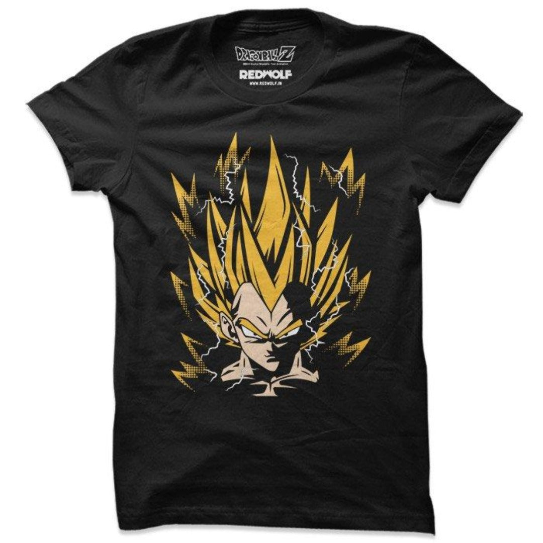 Vegeta: Super Saiyan - Dragon Ball Z Official T-shirt -Red Wolf - India - www.superherotoystore.com