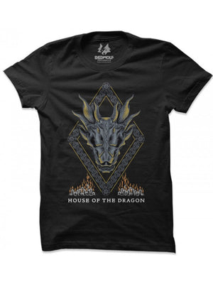 Dragon Skull - House Of The Dragon Official T-shirt -Redwolf - India - www.superherotoystore.com