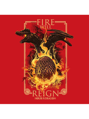 Fire Will Reign - House Of The Dragon Official T-shirt -Redwolf - India - www.superherotoystore.com