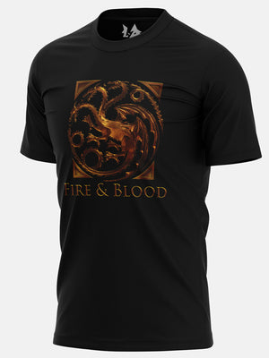Targaryen Emblem - House Of The Dragon Official T-shirt -Redwolf - India - www.superherotoystore.com