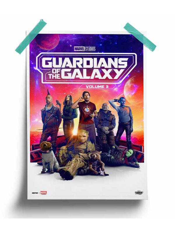 GOTG Volume 3 Movie Poster -Redwolf - India - www.superherotoystore.com