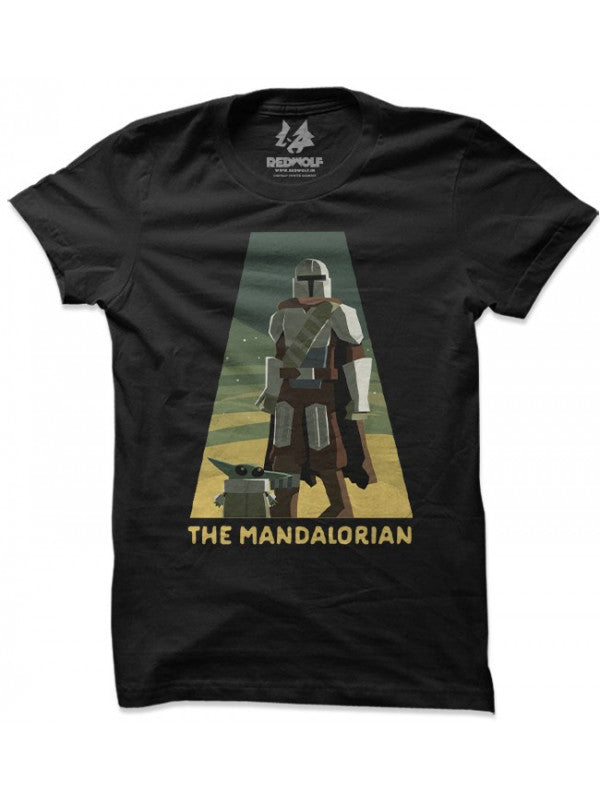 Grogu &amp; The Mandalorian - Star Wars Official T-shirt -Redwolf - India - www.superherotoystore.com