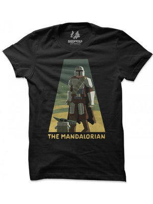 Grogu & The Mandalorian - Star Wars Official T-shirt -Redwolf - India - www.superherotoystore.com