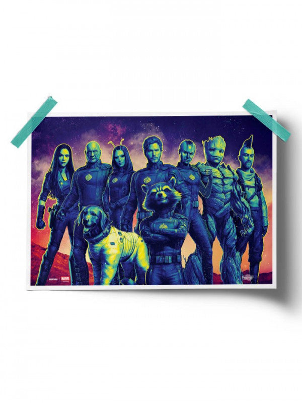 Guardians Assemble Poster -Redwolf - India - www.superherotoystore.com