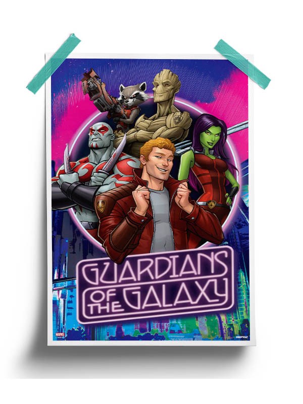 Guardians of the Galaxy Poster -Redwolf - India - www.superherotoystore.com