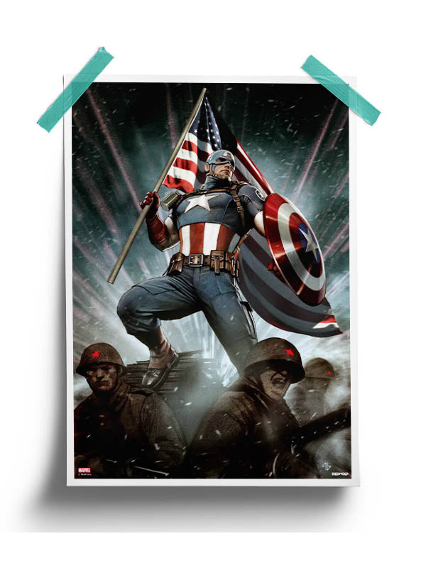 Hero of America Poster -Redwolf - India - www.superherotoystore.com