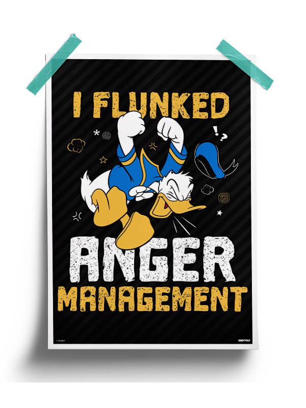 I Flunked Anger Management Poster -Redwolf - India - www.superherotoystore.com