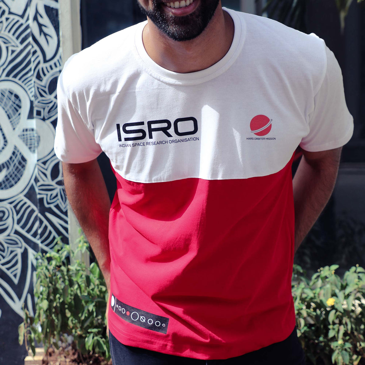 ISRO Mars Orbiter Mission Red Panel T-Shirt -A47 - India - www.superherotoystore.com