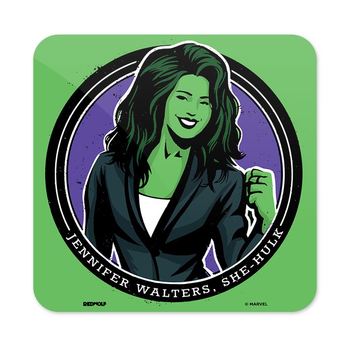 Jennifer Walters - Marvel Official Coaster -Redwolf - India - www.superherotoystore.com