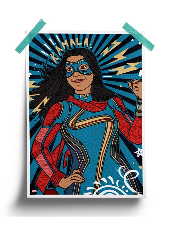 Kamala Superhero Poster -Redwolf - India - www.superherotoystore.com