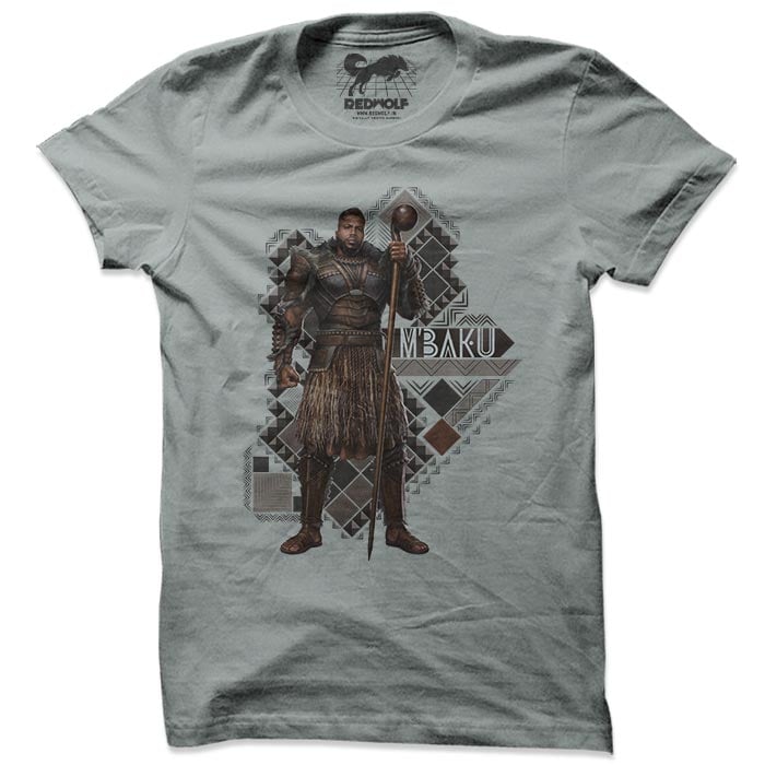 Leader Of The Jabari - Marvel Official Grey T-shirt -Redwolf - India - www.superherotoystore.com