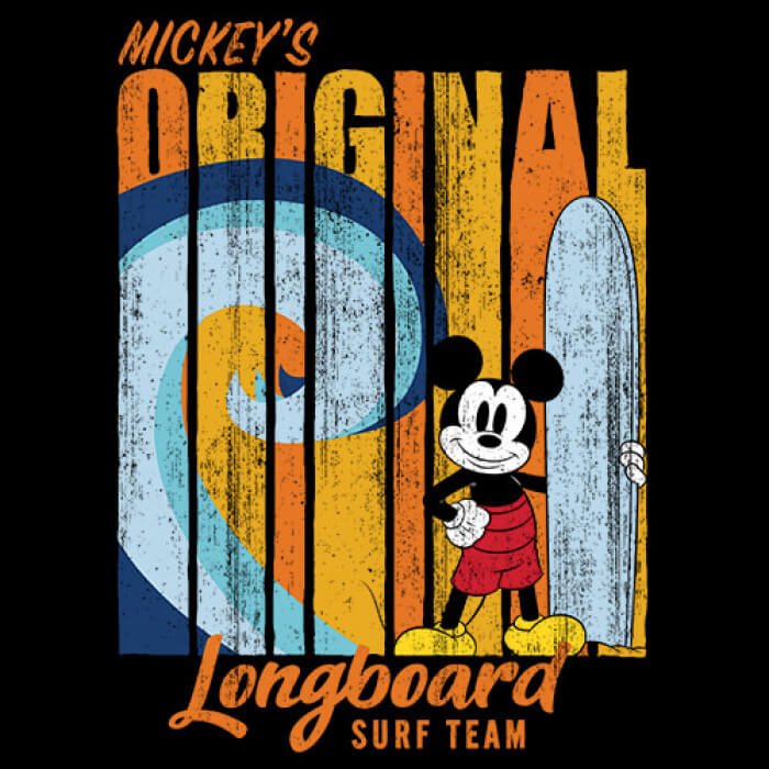 Disney - Mickey's Orginal Longboard Surf Team T-Shirt -Redwolf - India - www.superherotoystore.com