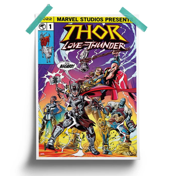 Love & Thunder Team - Marvel Official Poster -Redwolf - India - www.superherotoystore.com