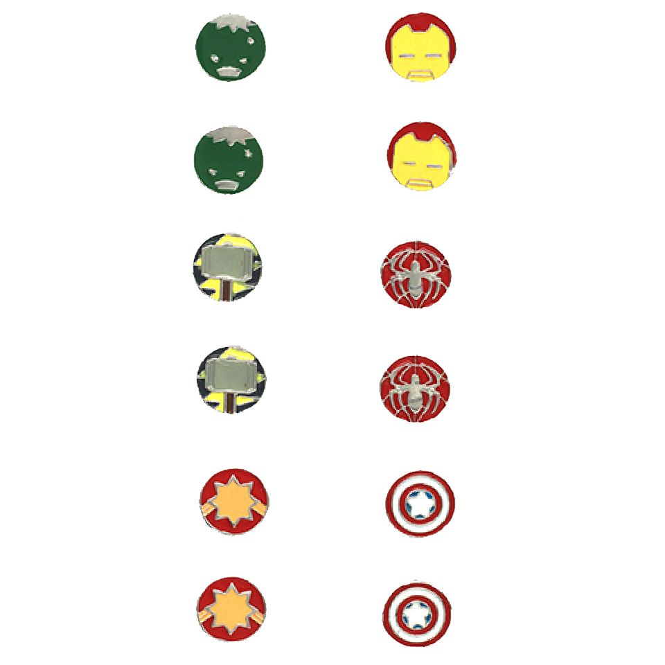 Avengers Kawaii Earring (Set of 6) by EFG -EFG - India - www.superherotoystore.com