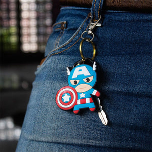 Captain America Rubber Keychain by EFG -EFG - India - www.superherotoystore.com