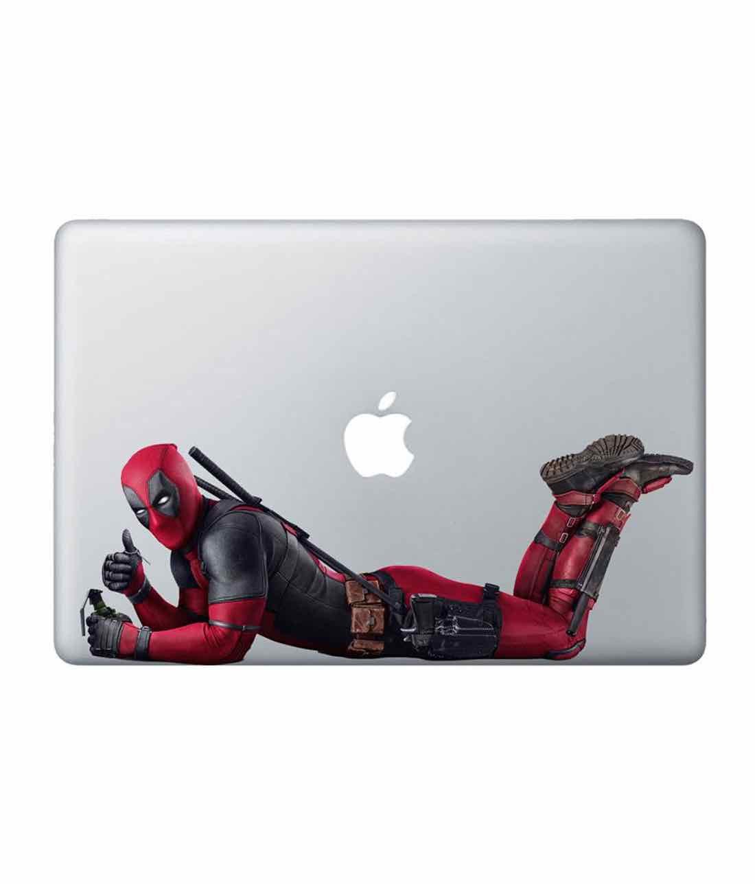 Good Luck Deadpool Laptop Decal by Macmerise -Macmerise - India - www.superherotoystore.com