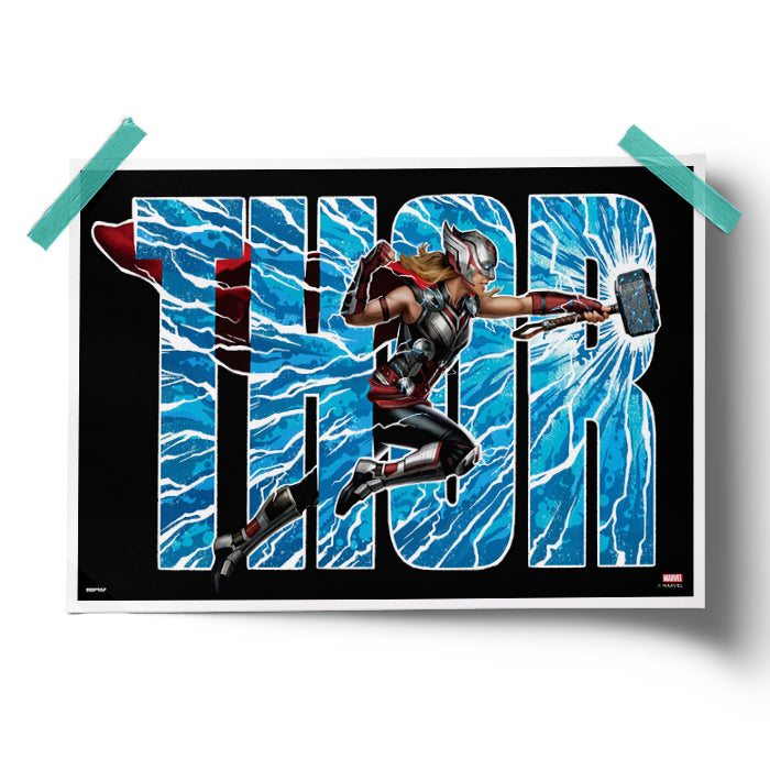 Mighty Thor - Marvel Official Poster -Redwolf - India - www.superherotoystore.com