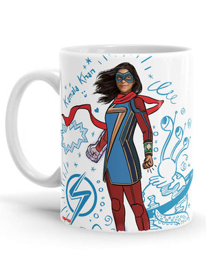 Ms. Marvel Doodle Mug -Redwolf - India - www.superherotoystore.com