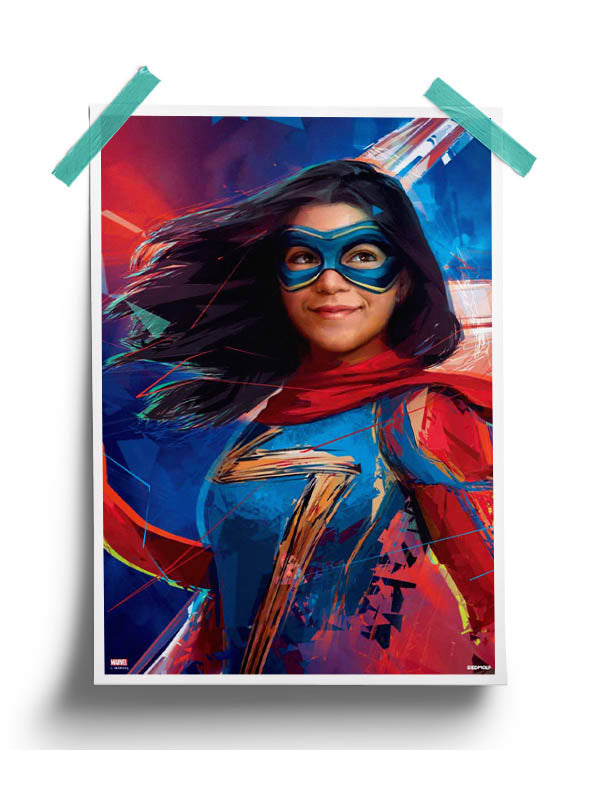 Ms. Marvel Pose Poster -Redwolf - India - www.superherotoystore.com