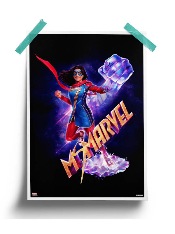 Ms. Marvel Super Punch Poster -Redwolf - India - www.superherotoystore.com