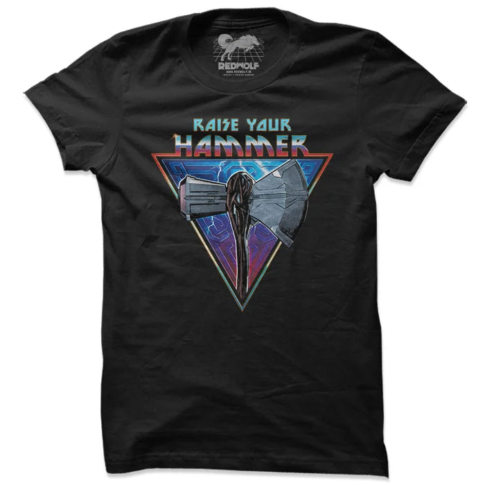 Raise Your Hammer - Marvel Official T-Shirt -Redwolf - India - www.superherotoystore.com