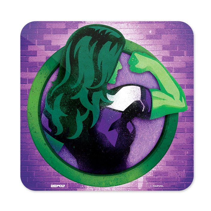 She-Hulk Badge - Marvel Official Coaster -Redwolf - India - www.superherotoystore.com