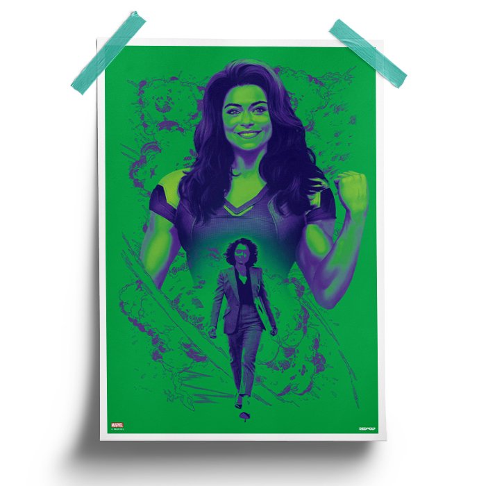 She-Hulk Power - Marvel Official Poster -Redwolf - India - www.superherotoystore.com