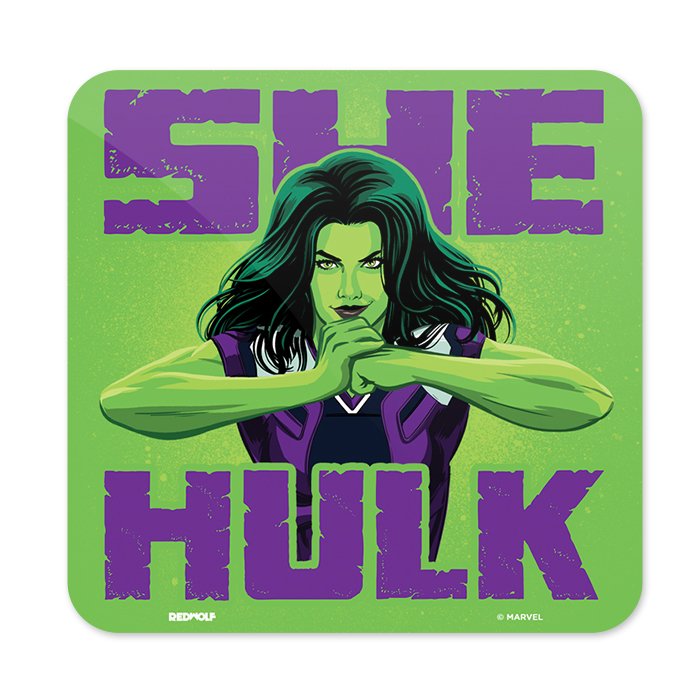 She-Hulk Ready - Marvel Official Coaster -Redwolf - India - www.superherotoystore.com