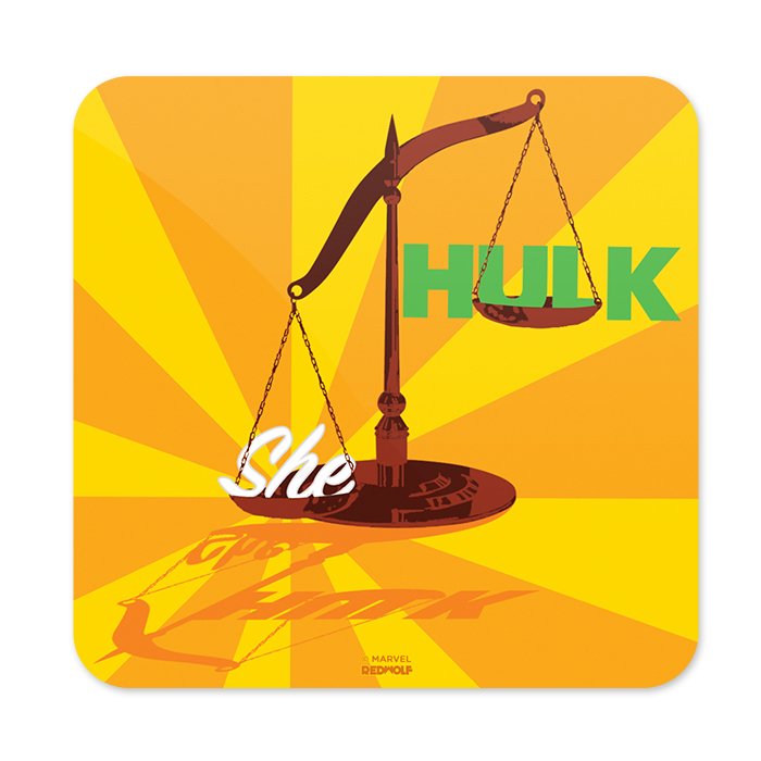 She-Hulk Scale - Marvel Official Coaster -Redwolf - India - www.superherotoystore.com