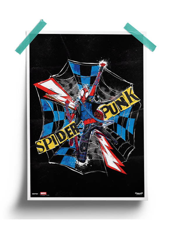 Spider-Punk Poster -Redwolf - India - www.superherotoystore.com