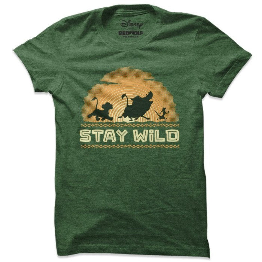 STAY WILD - DISNEY OFFICIAL T-SHIRT -Redwolf - India - www.superherotoystore.com