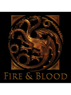 Targaryen Emblem - House Of The Dragon Official T-shirt -Redwolf - India - www.superherotoystore.com